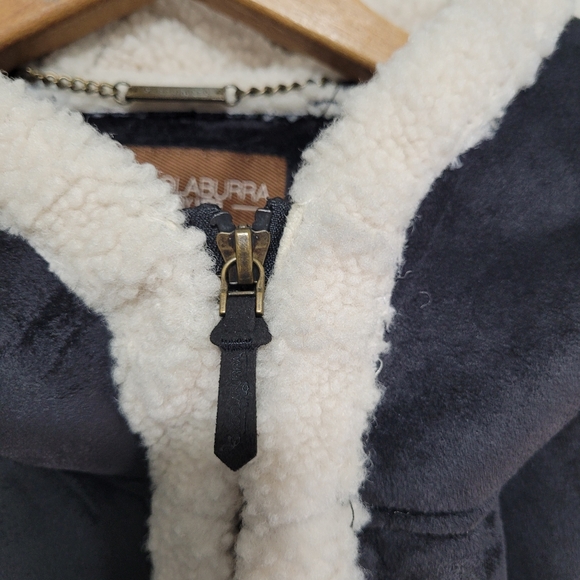 Koolaburra by UGG Faux Shearling Coat with Trim Black Size L - Picture 6 of 16